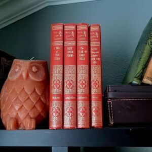 Worlds Greatest Literature Fountain Press 1965 Hardback Red Gold Gilted 4 Books